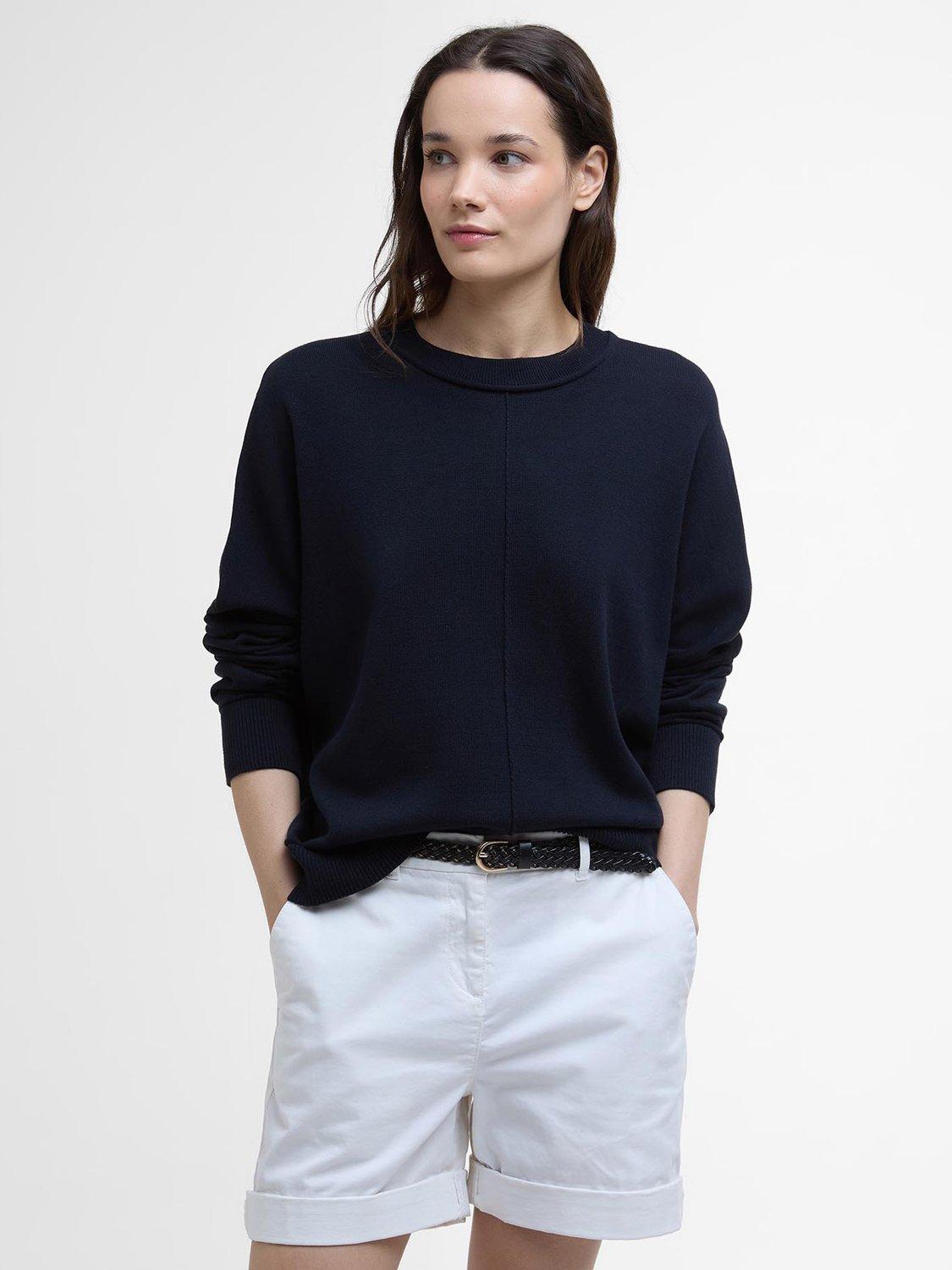 Barbour Aurelia Crew Neck Jumper, Navy