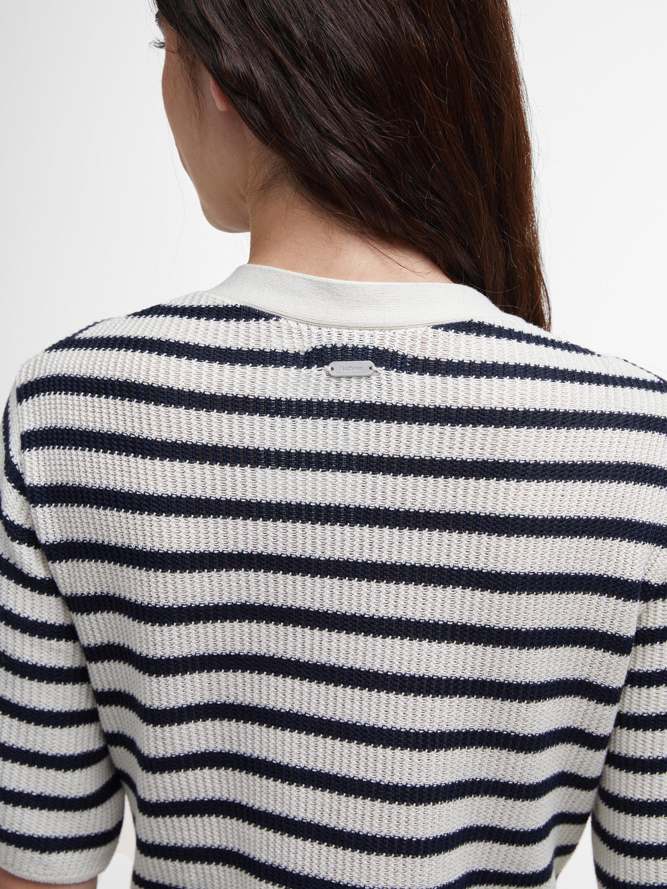 Product image 6 of 6, which shows Barbour Isla Striped Stretch Cotton Midi Dress, Multi Stripe, 8