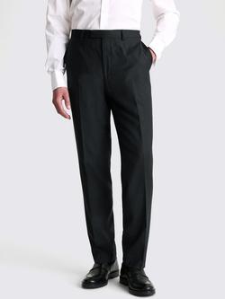 Moss Regular Fit Wool Twill Trousers, Charcoal