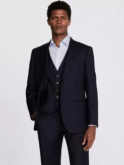 Moss Regular Fit Twill Suit Jacket, Navy