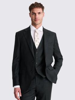 Moss Regular Fit Twill Suit Jacket, Charcoal
