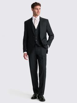 Moss Regular Fit Twill Suit Jacket - view 2, Charcoal