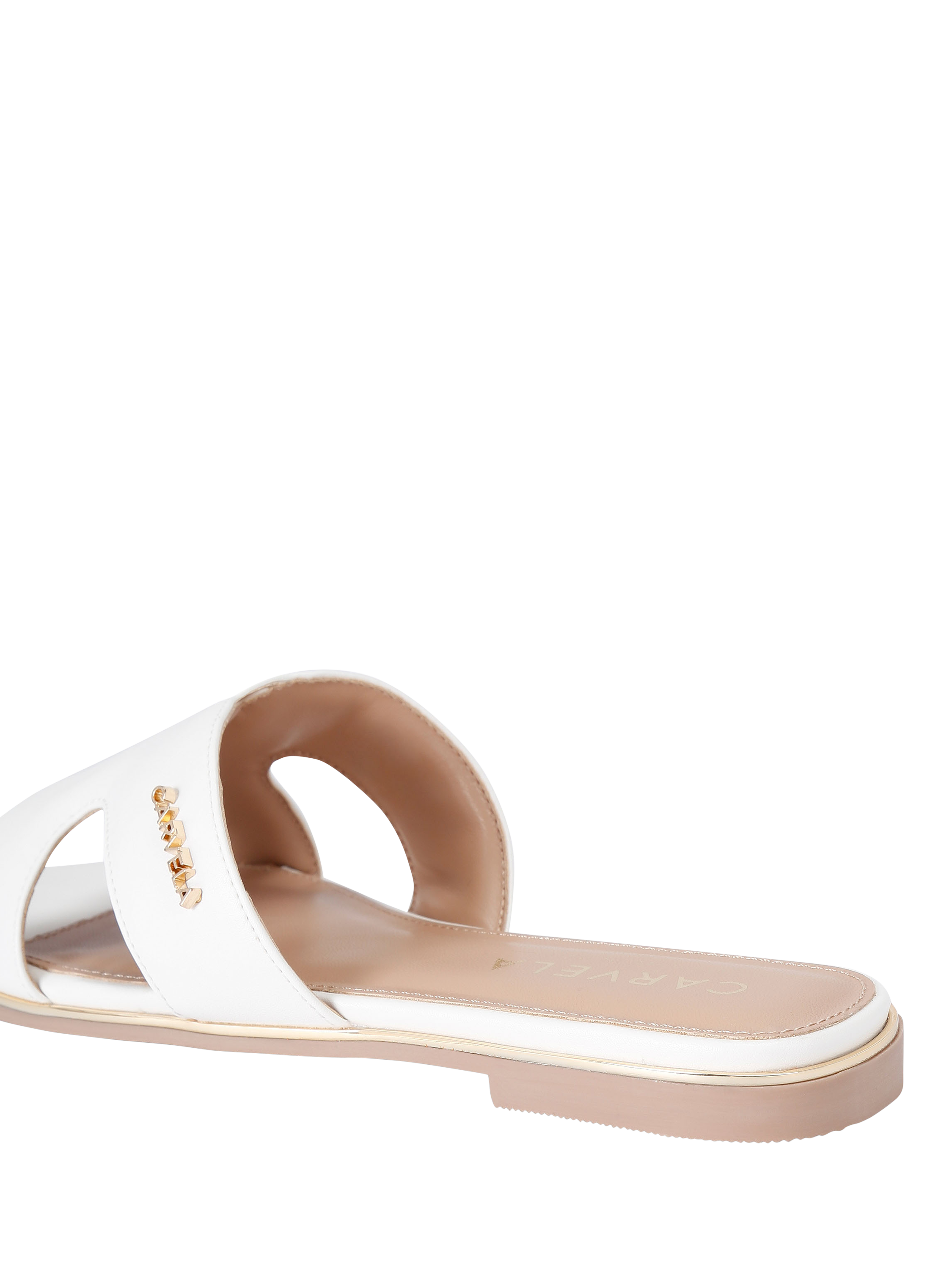 Product image 3 of 4, which shows Carvela Rivo Cut Out Flat Slider Sandals, Natural Putty, 2