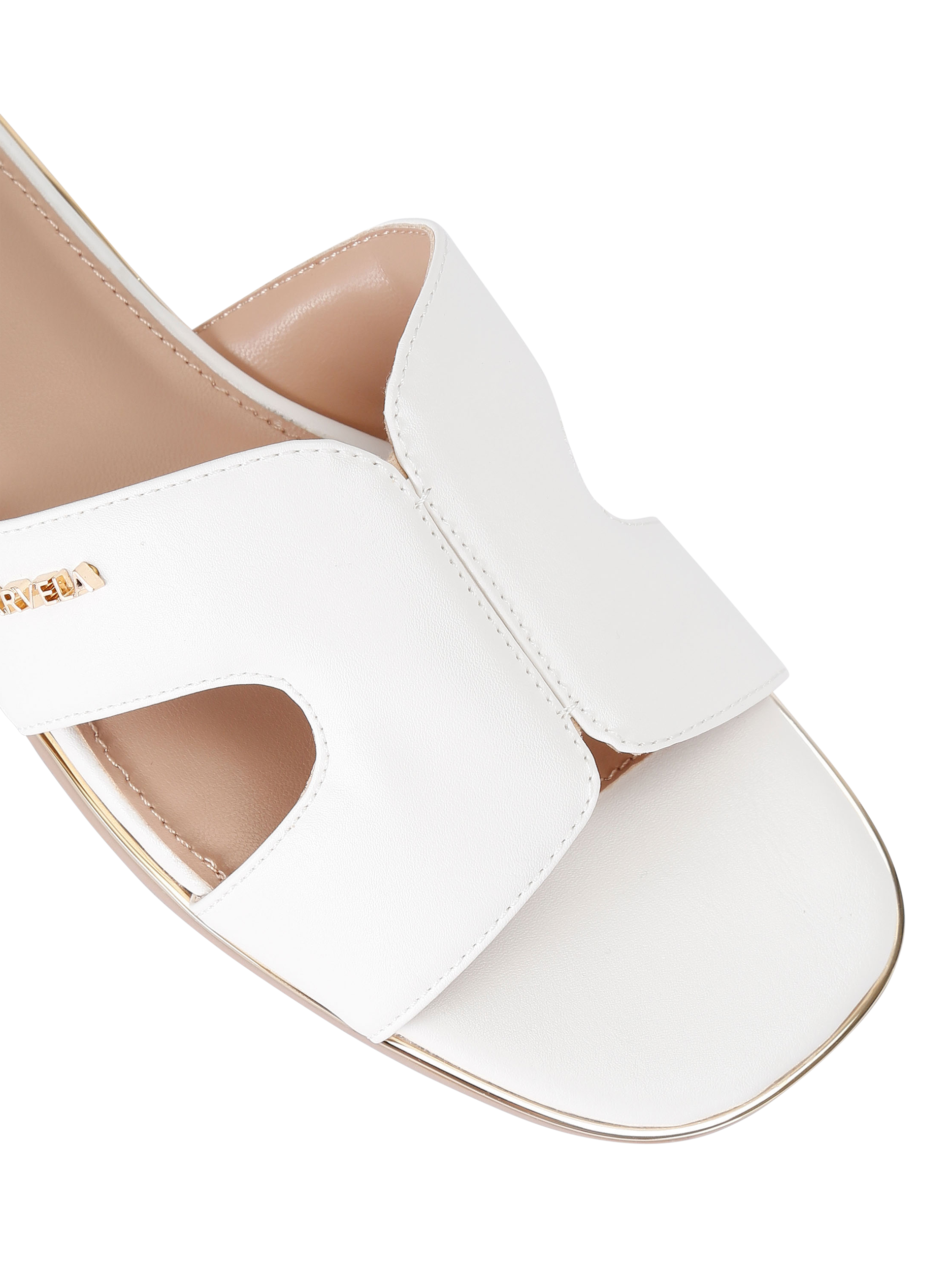 Product image 4 of 4, which shows Carvela Rivo Cut Out Flat Slider Sandals, Natural Putty, 2