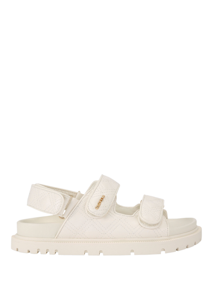 Carvela Rosa Quilted Sandals, Natural Putty, Natural Putty