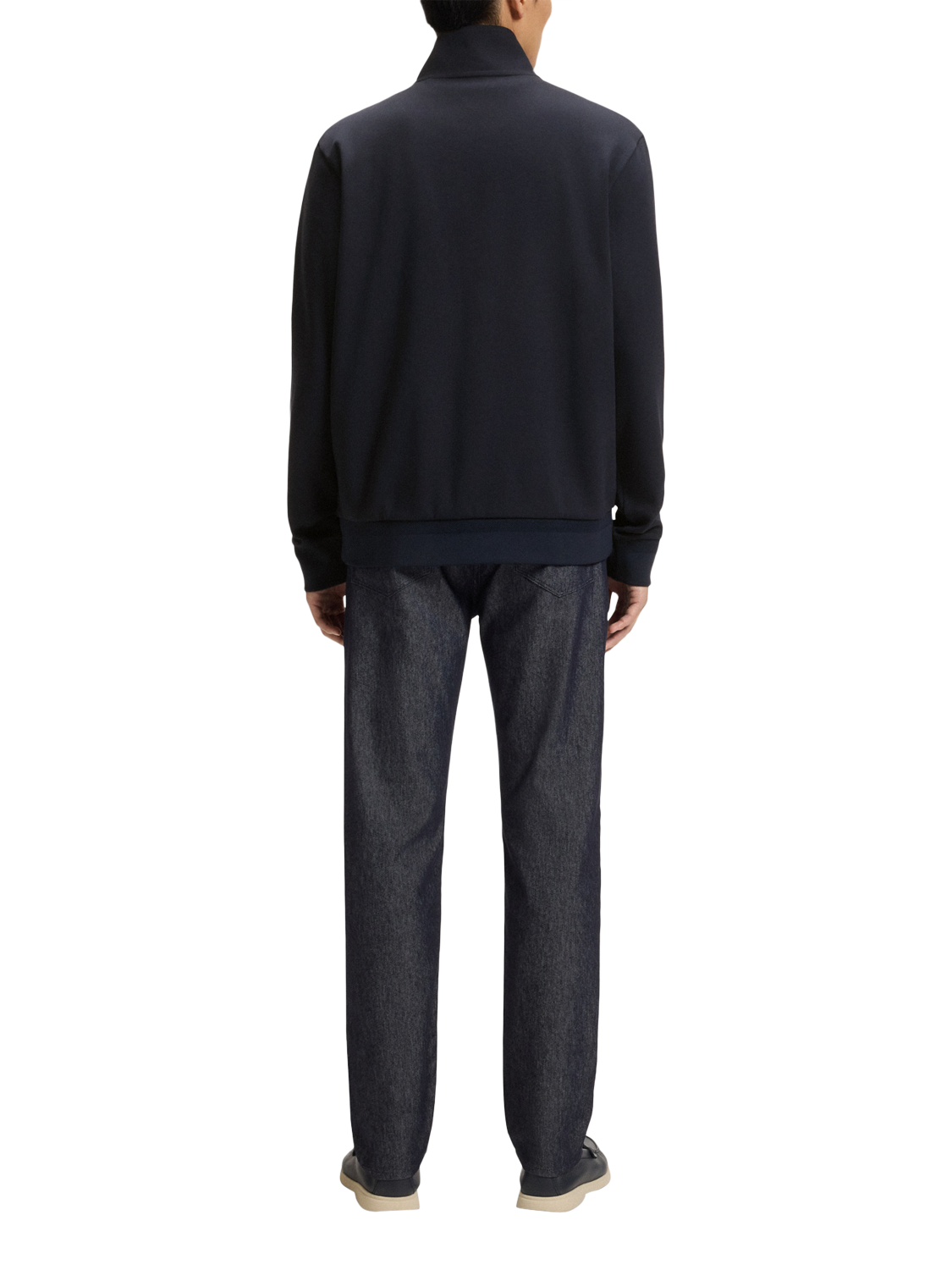 Product image 2 of 5, which shows HUGO BOSS BOSS Shepherd Zip Front Cotton Blend Sweatshirt, Dark Blue, XS