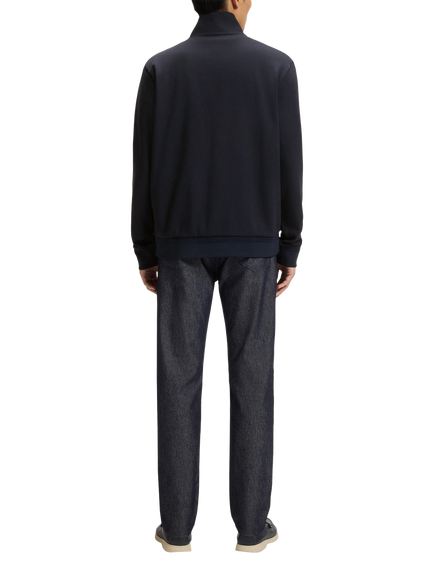 HUGO BOSS BOSS Shepherd Zip Front Cotton Blend Sweatshirt - view 2, Dark Blue