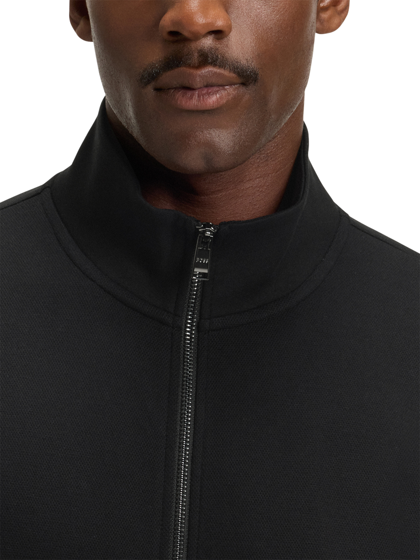 Product image 5 of 5, which shows HUGO BOSS BOSS Shepherd Zip Front Cotton Blend Sweatshirt, Black, 4XL