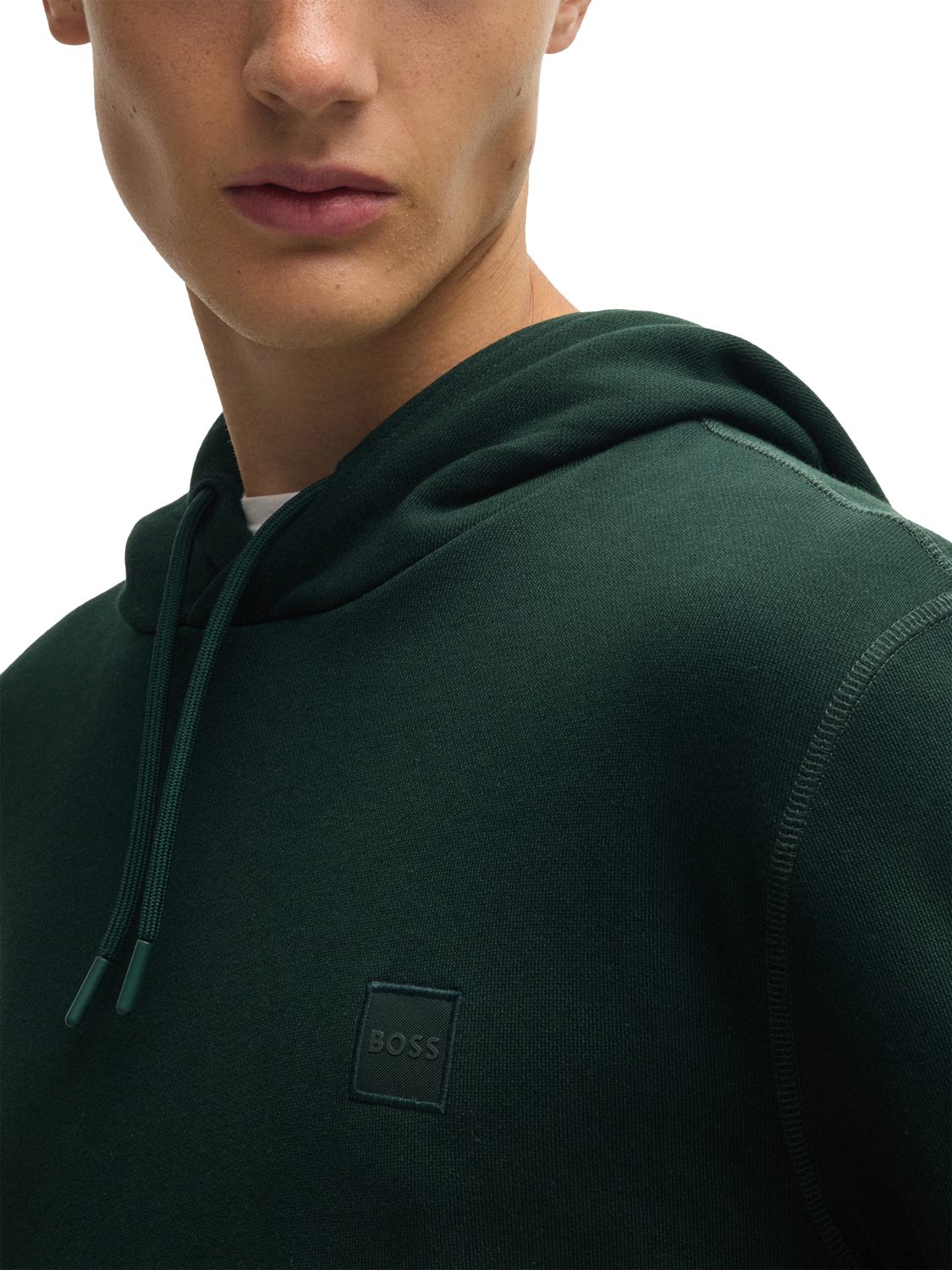 Product image 5 of 5, which shows BOSS Cotton Hoodie, Open Green, XXXL
