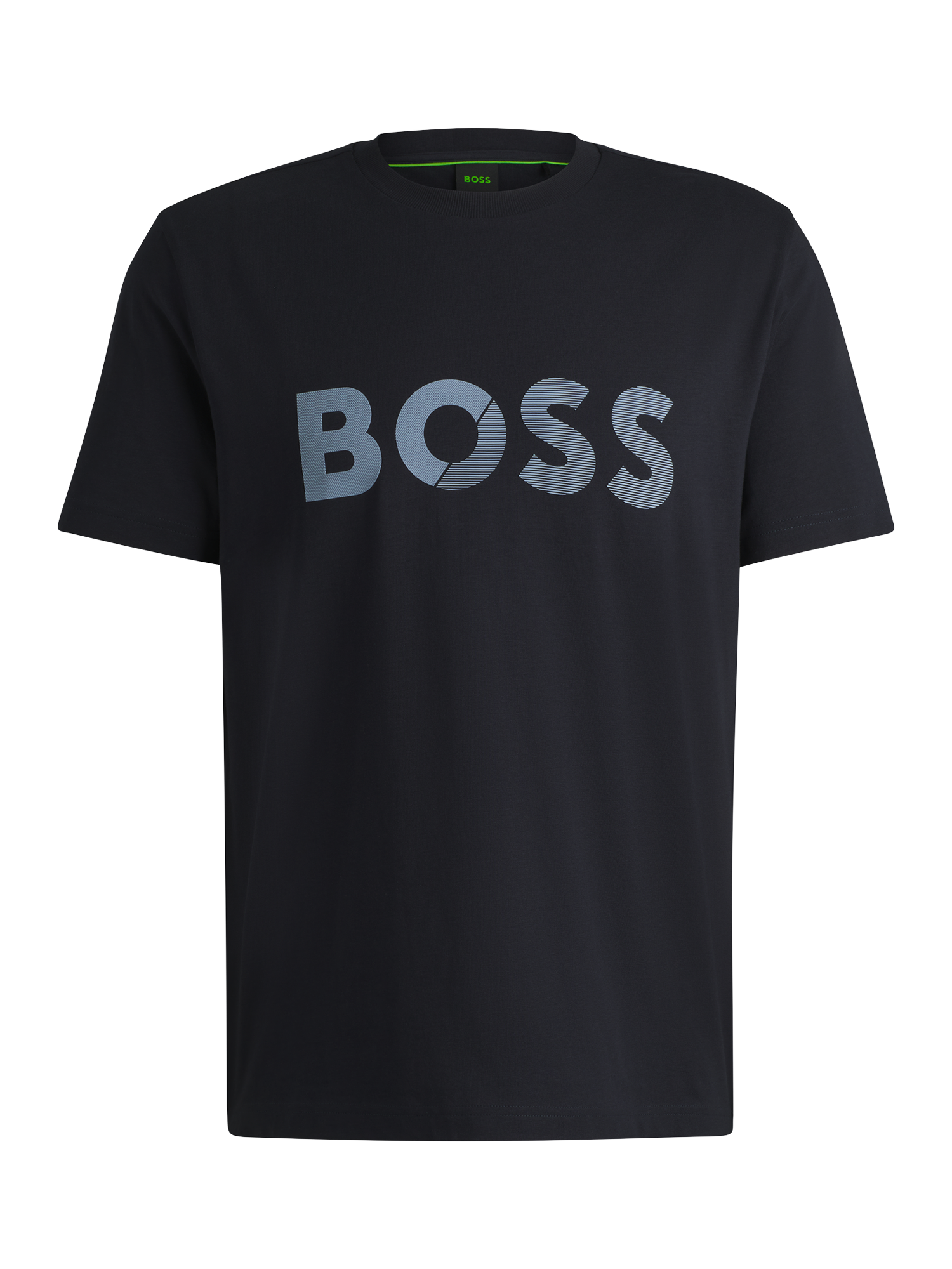 Product image 4 of 5, which shows BOSS Cotton Regular Fit Short Sleeve Logo T-Shirt, Dark Blue, M