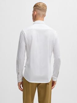 BOSS Cotton Slim Fit Shirt, White - view 2, White