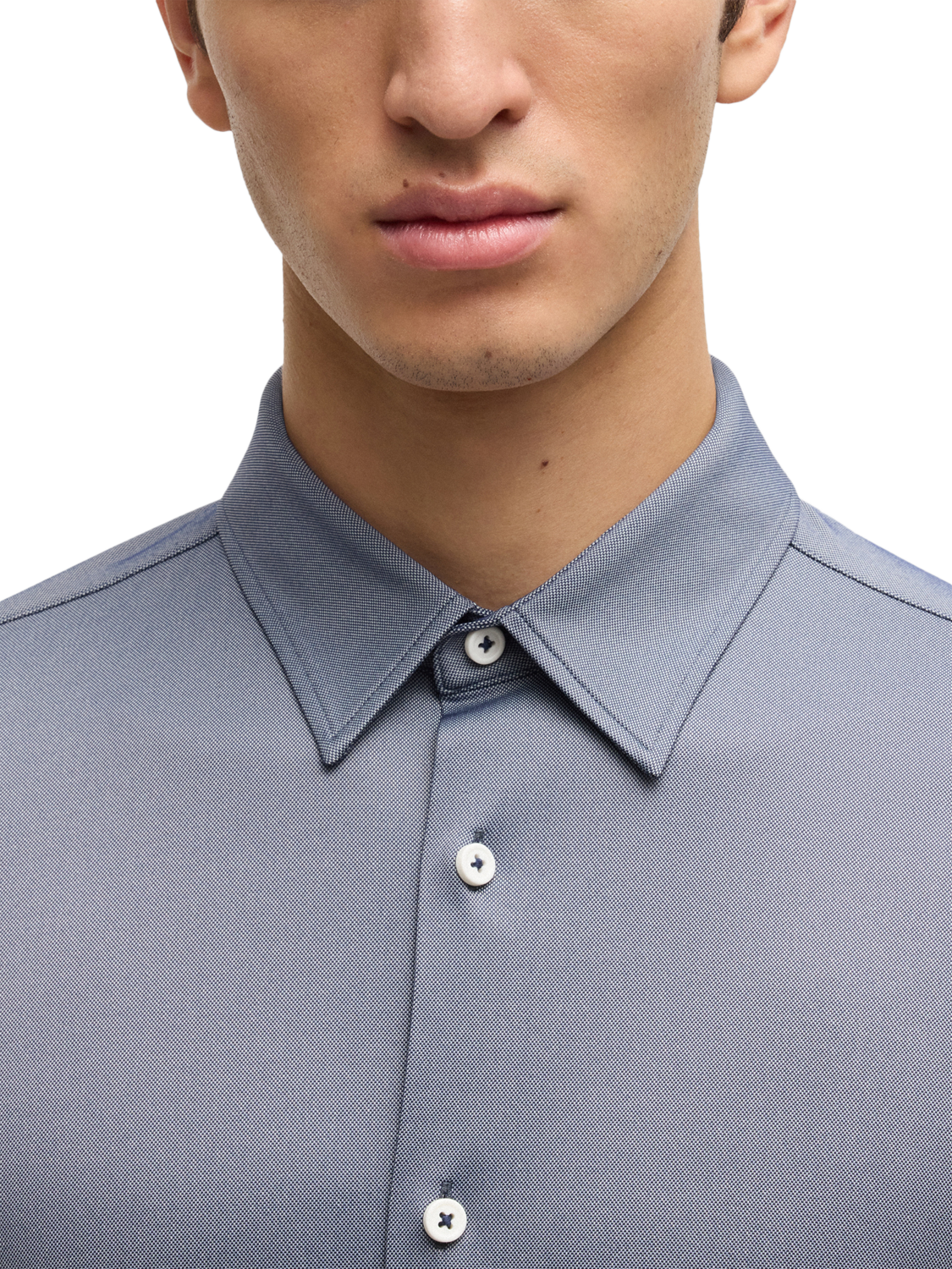 Product image 5 of 6, which shows BOSS Slim Fit Shirt, Dark Blue, S