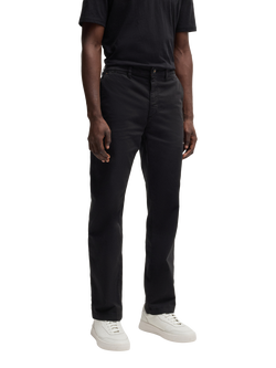 BOSS Regular Fit Cotton Blend Chinos, Black, Black
