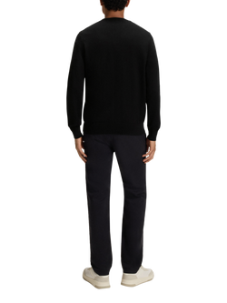 HUGO BOSS BOSS Kanovano Crew Neck Cotton Cashmere Blend Jumper - view 2, Black