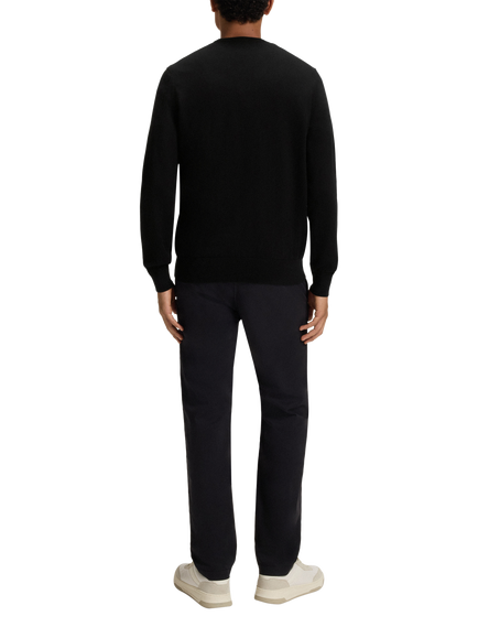 HUGO BOSS BOSS Kanovano Crew Neck Cotton Cashmere Blend Jumper - view 2, Black