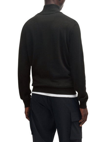 BOSS Cotton & Cashmere Blend Jumper - view 2, Black