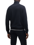 BOSS Cotton & Cashmere Blend Jumper, Dark Blue