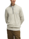 BOSS Cotton & Cashmere Blend Jumper, Light Beige