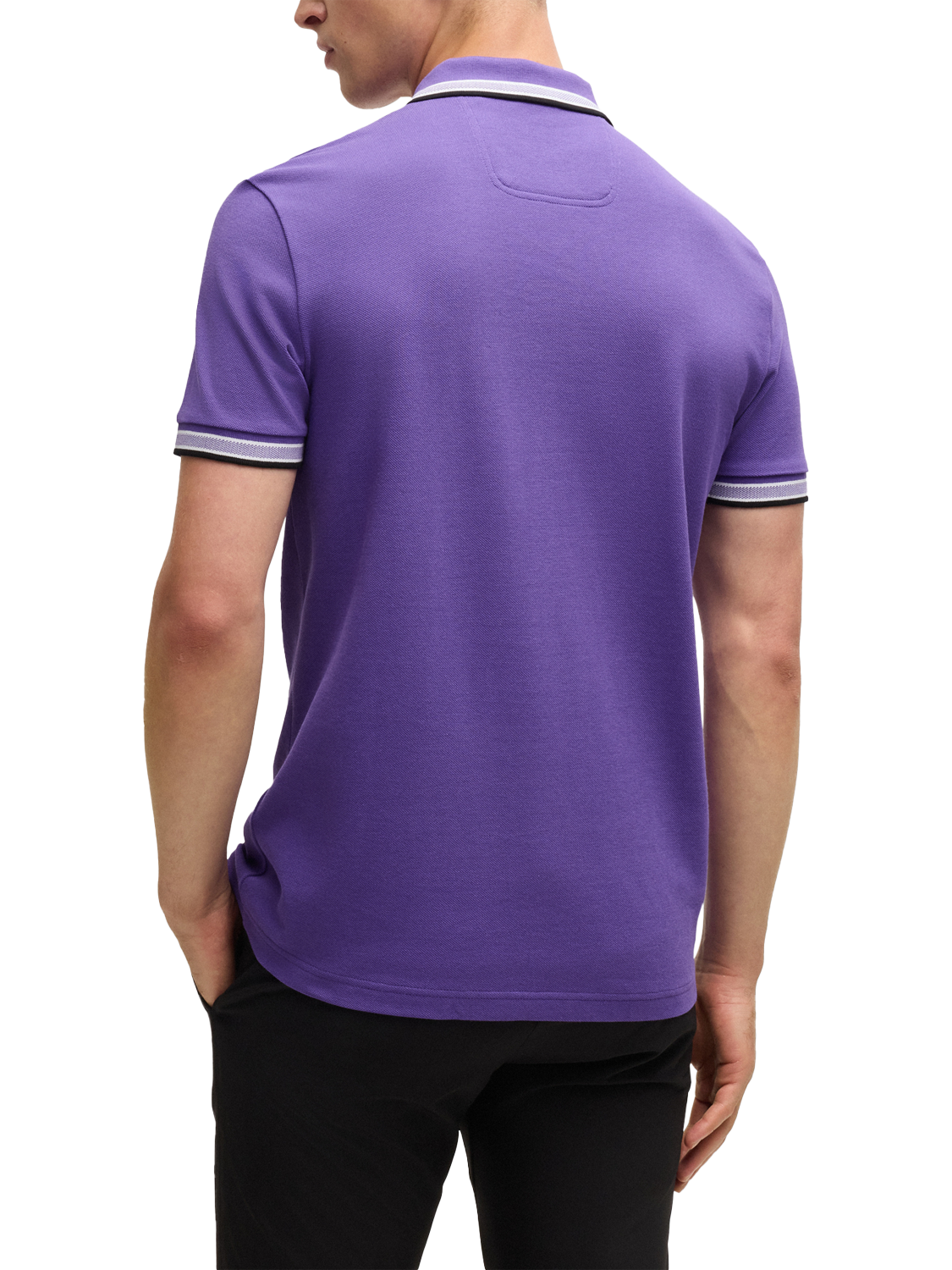 Product image 2 of 5, which shows BOSS Paddy Logo Pique Polo Shirt, Purple, 4XL