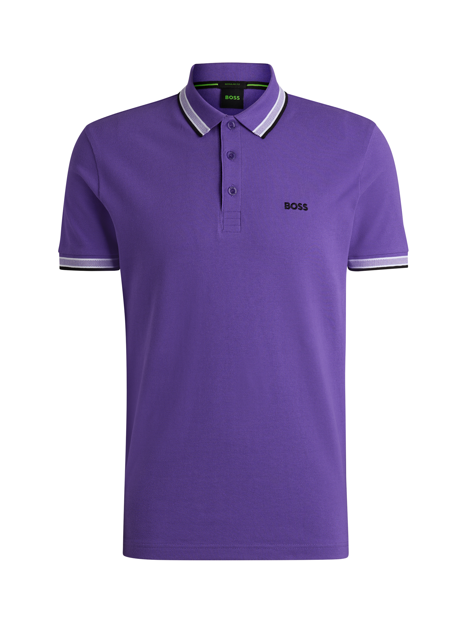 Product image 4 of 5, which shows BOSS Paddy Logo Pique Polo Shirt, Purple, 4XL