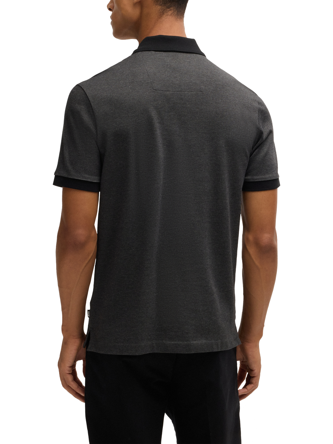 Product image 2 of 5, which shows HUGO BOSS BOSS Cotton Polo Shirt, Black, S
