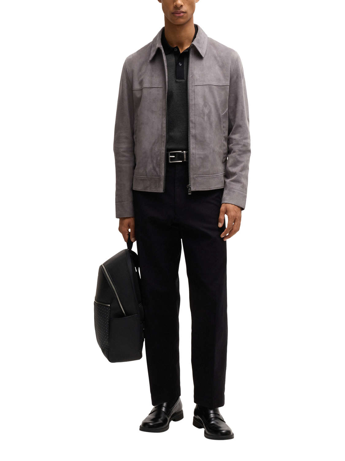 Product image 3 of 5, which shows HUGO BOSS BOSS Cotton Polo Shirt, Black, S
