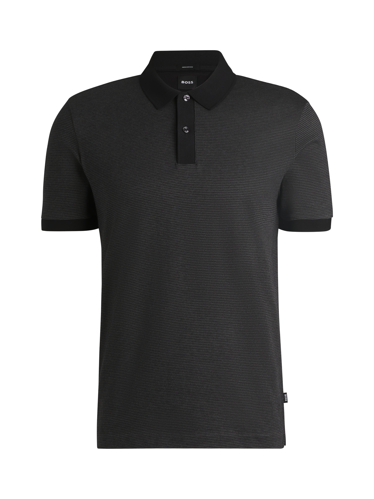 Product image 4 of 5, which shows HUGO BOSS BOSS Cotton Polo Shirt, Black, S
