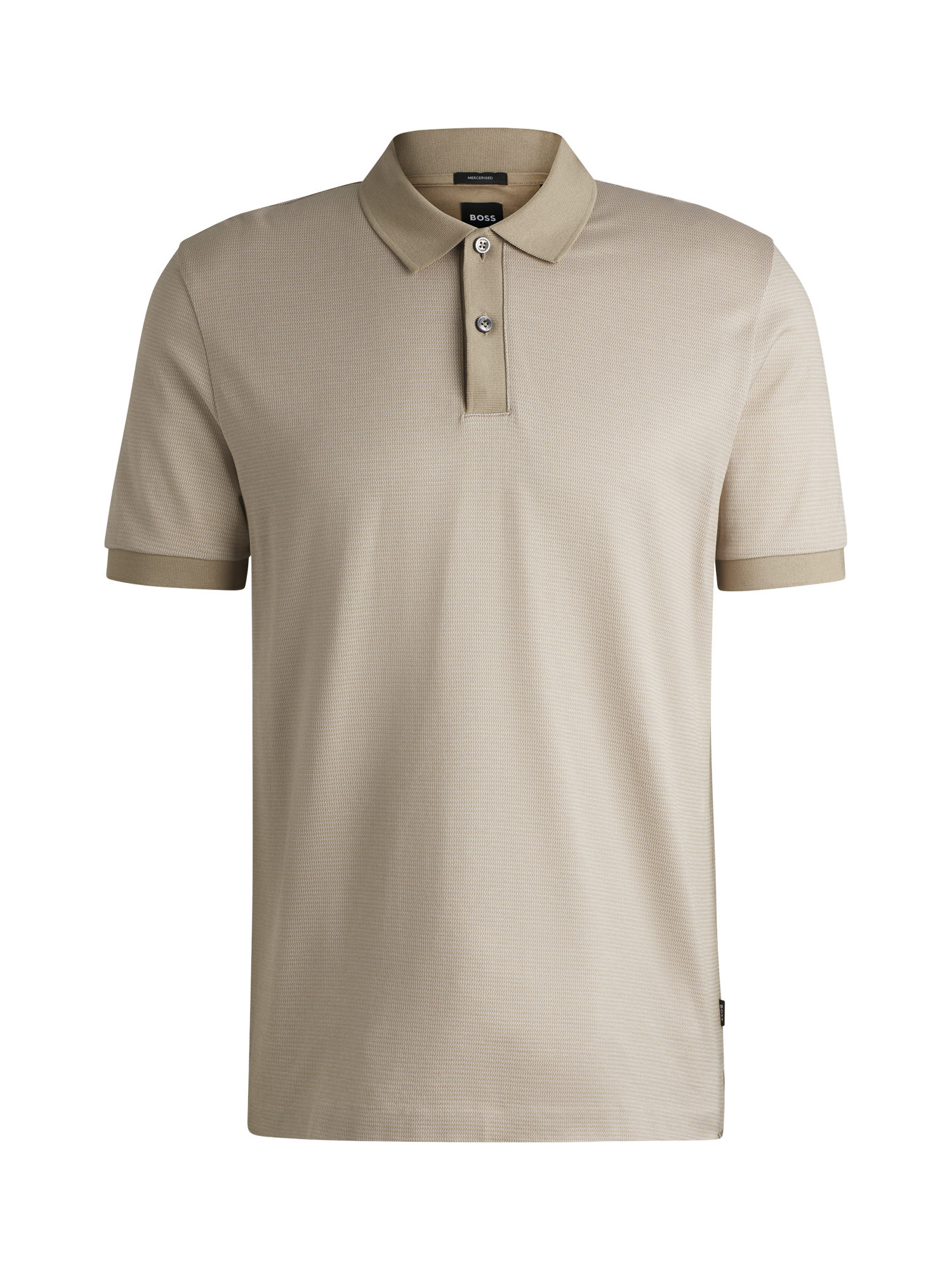 Product image 4 of 5, which shows HUGO BOSS BOSS Cotton Polo Shirt, Light Beige, M