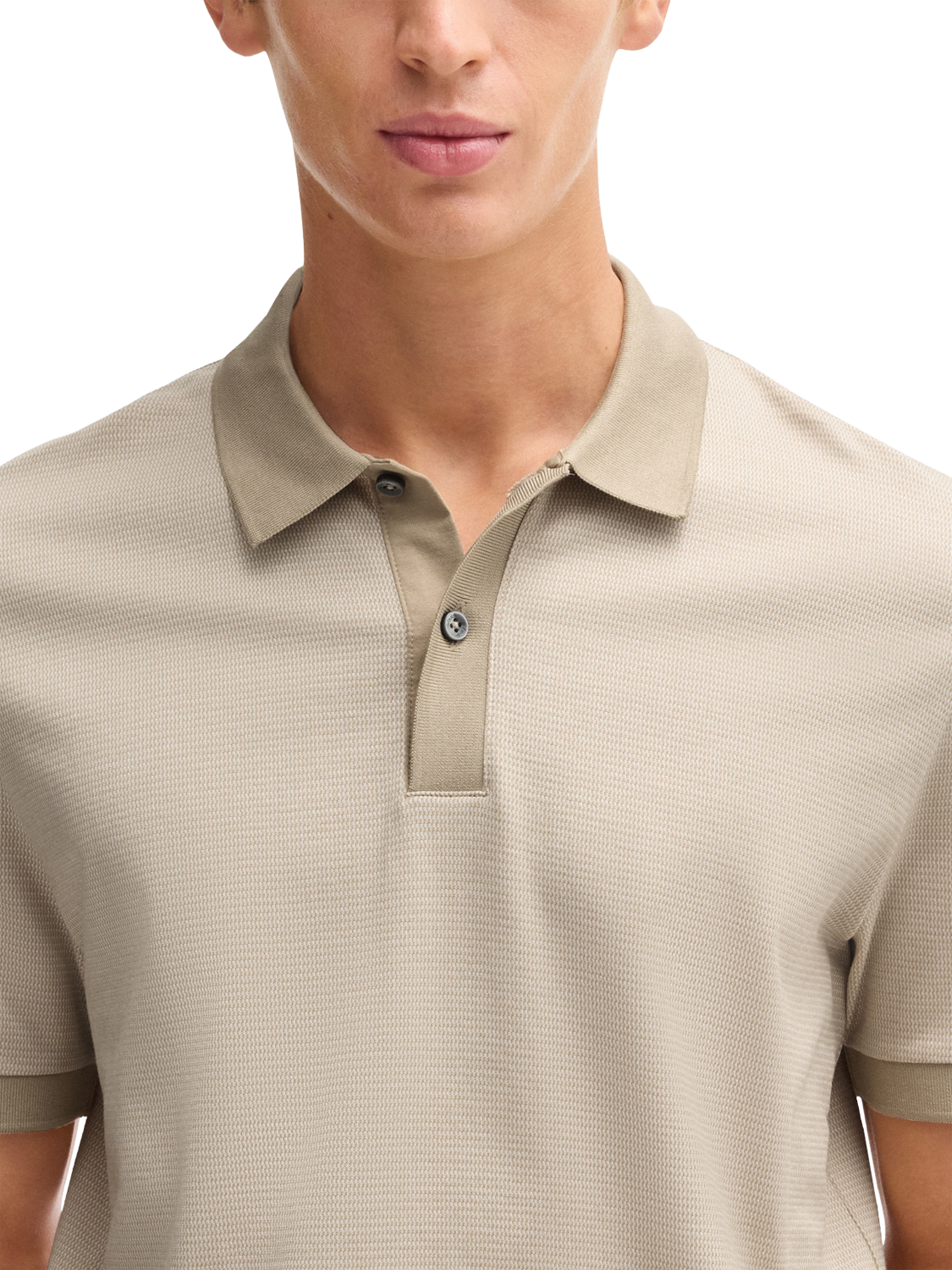 Product image 5 of 5, which shows HUGO BOSS BOSS Cotton Polo Shirt, Light Beige, M