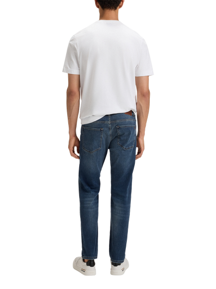 HUGO BOSS BOSS Regular Fit Mid Rise Jeans, Navy - view 2, Navy