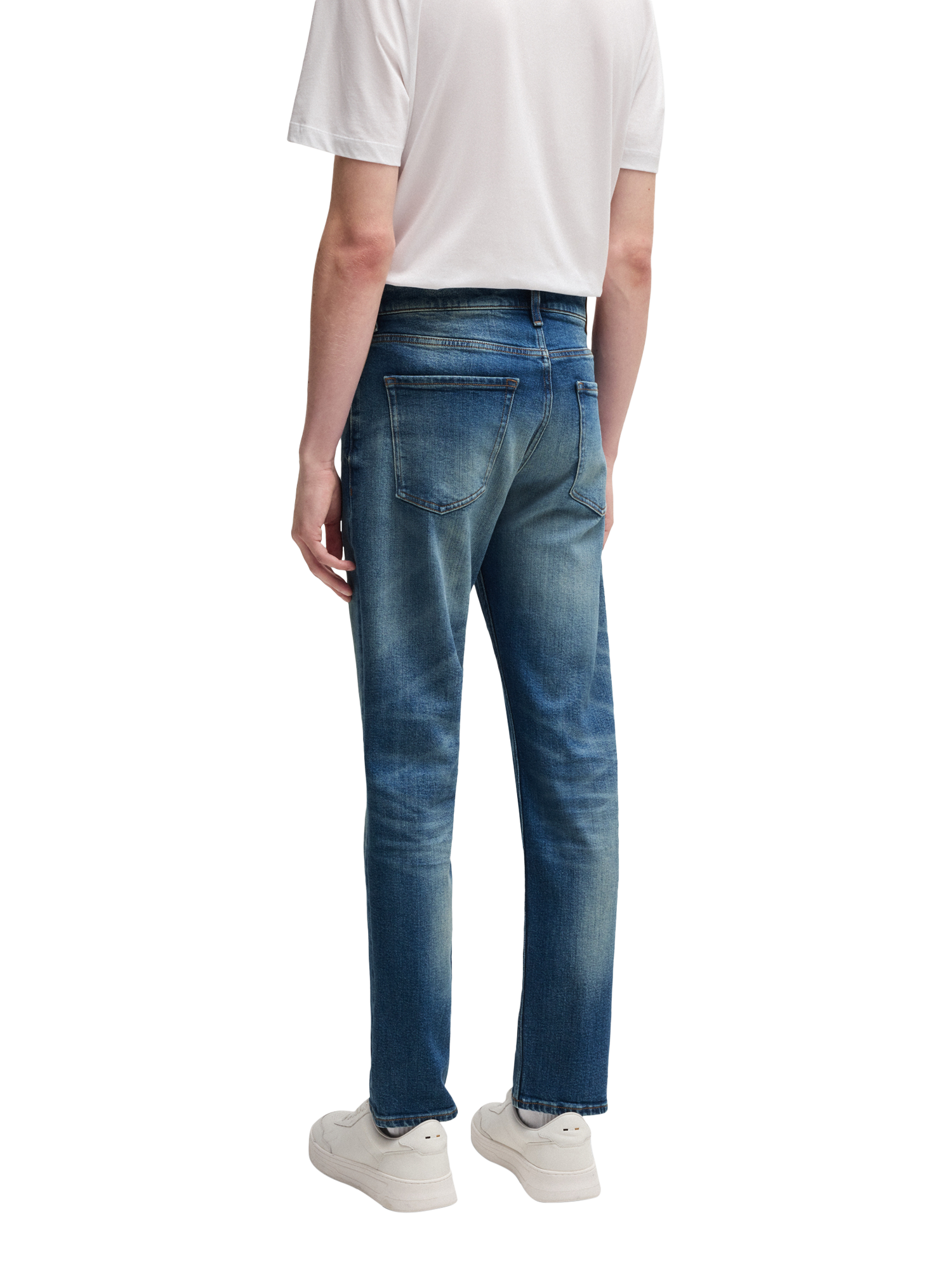 Product image 2 of 6, which shows BOSS Slim Fit Jeans, Blue Mid, 33S