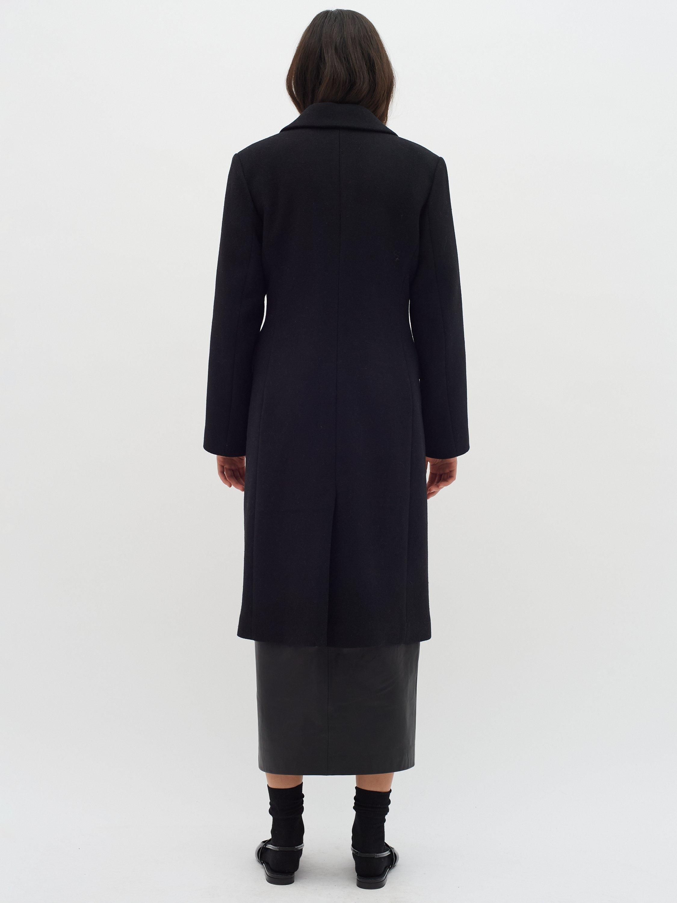 Product image 2 of 6, which shows InWear Thora Wool Blend Coat, Black, 8