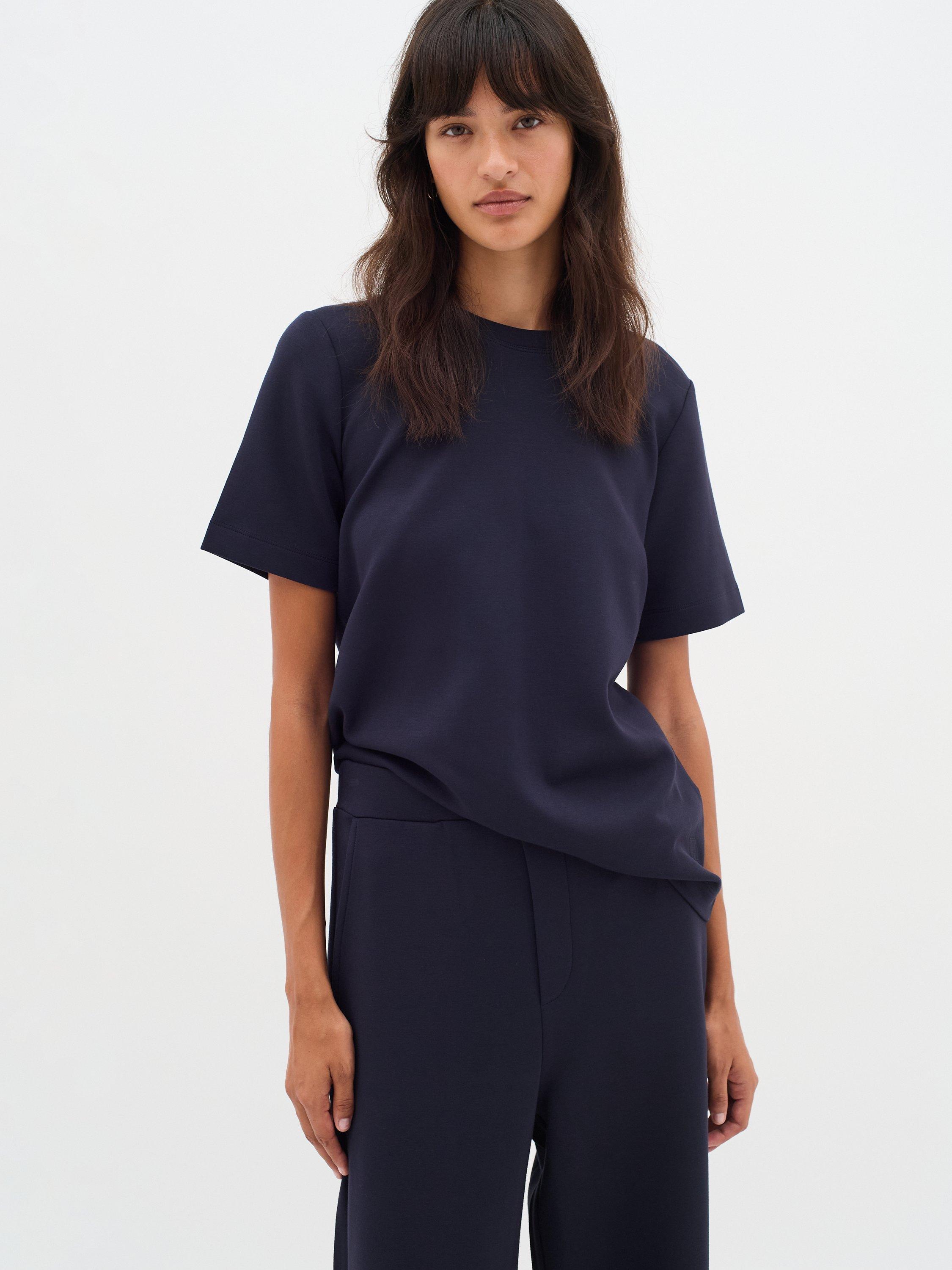 Product image 1 of 6, which shows InWear Vincent Loose Fit T-Shirt, Marine Blue, XS
