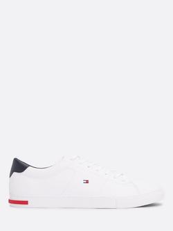 Tommy Hilfiger Essential Leather Trainers, White, White