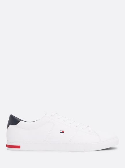 Tommy Hilfiger Essential Leather Trainers, White, White