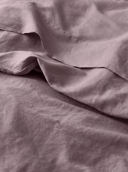 Piglet in Bed Linen Blend Flat Sheet, Elderberry