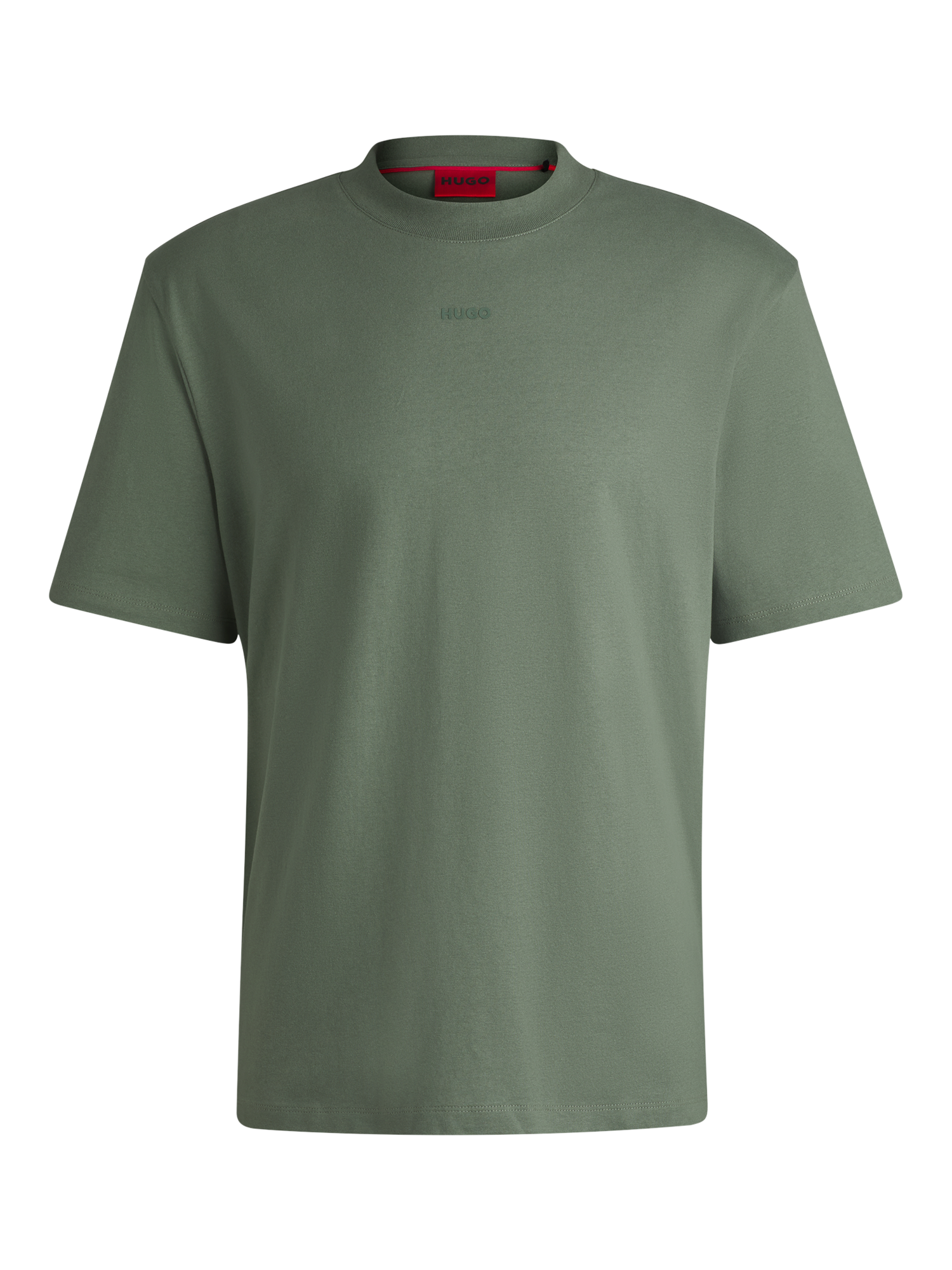 Product image 4 of 5, which shows HUGO Cotton Regular Fit Short Sleeve T-Shirt, Open Green, M