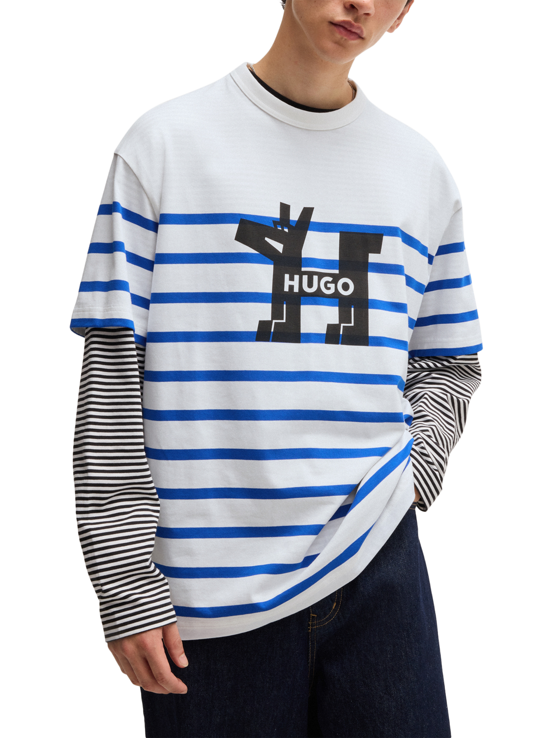HUGO BOSS HUGO Loose Fit Dog Logo T-Shirt, White