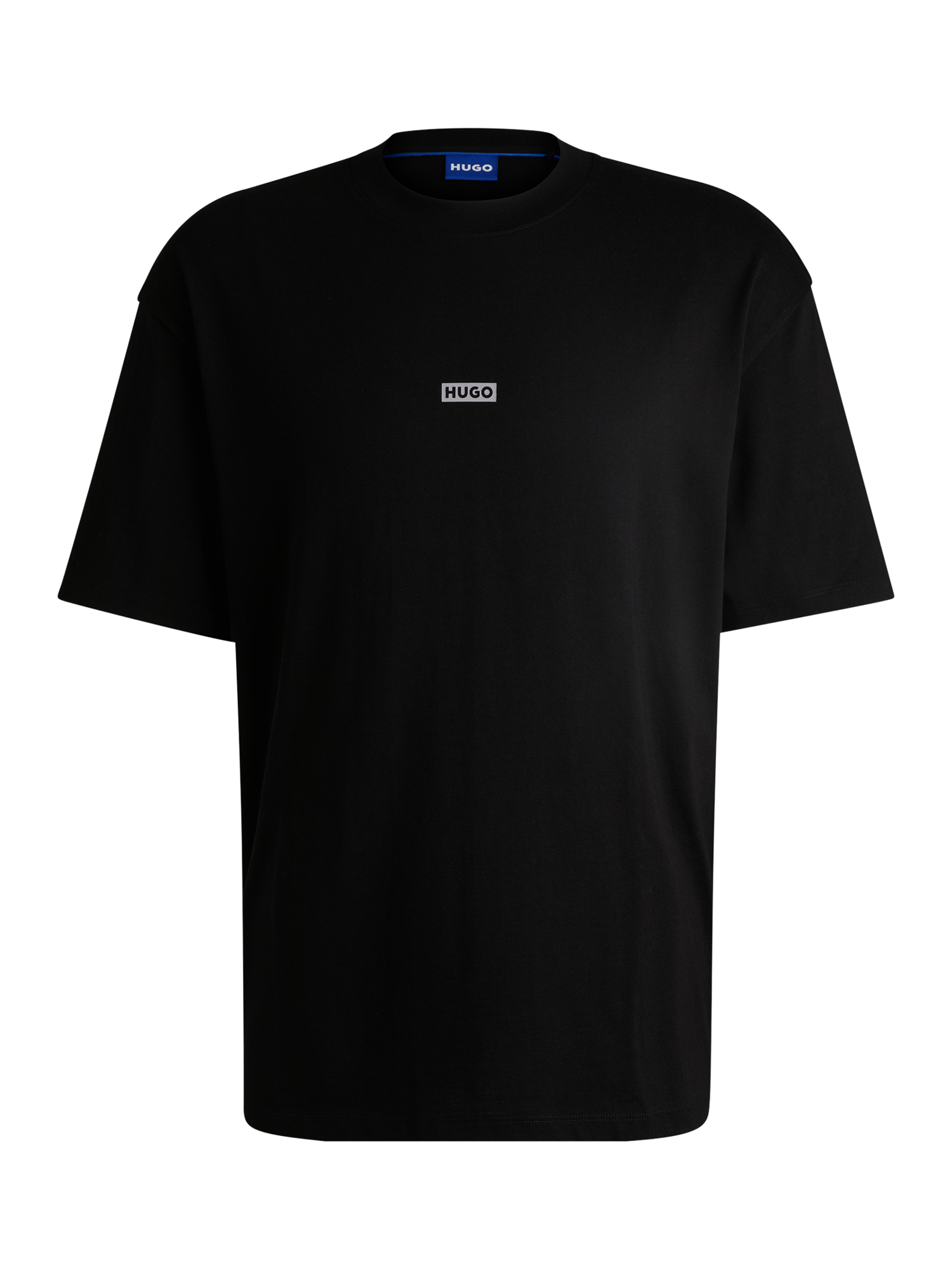 Product image 4 of 6, which shows HUGO Cotton Regular Fit Short Sleeve Logo T-Shirt, Black, M