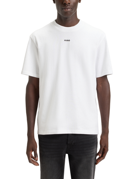HUGO BOSS HUGO Dapolino Crew Neck Cotton T-Shirt, White, White