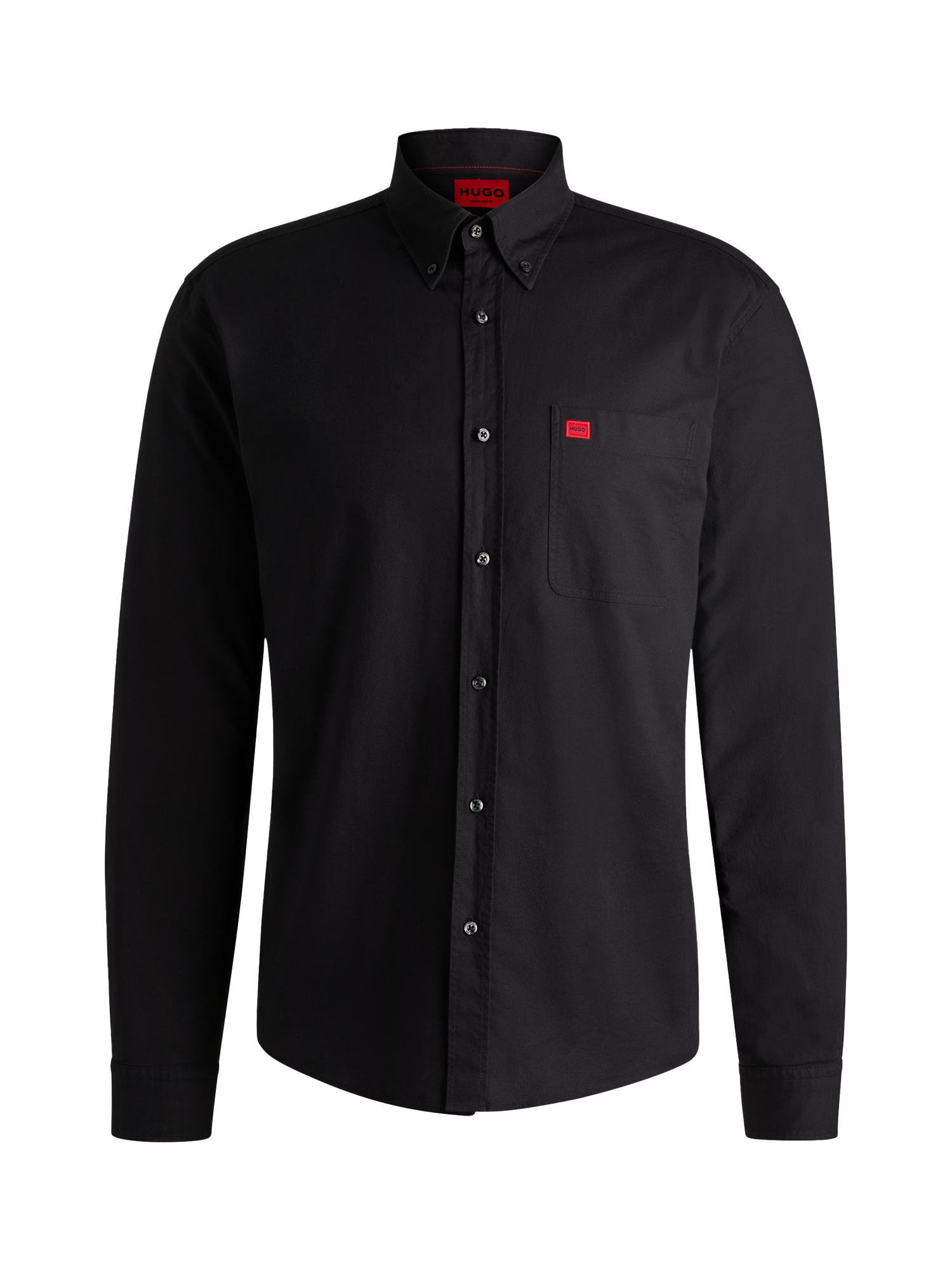 Product image 4 of 6, which shows HUGO Cotton Slim Fit Shirt, Black, L