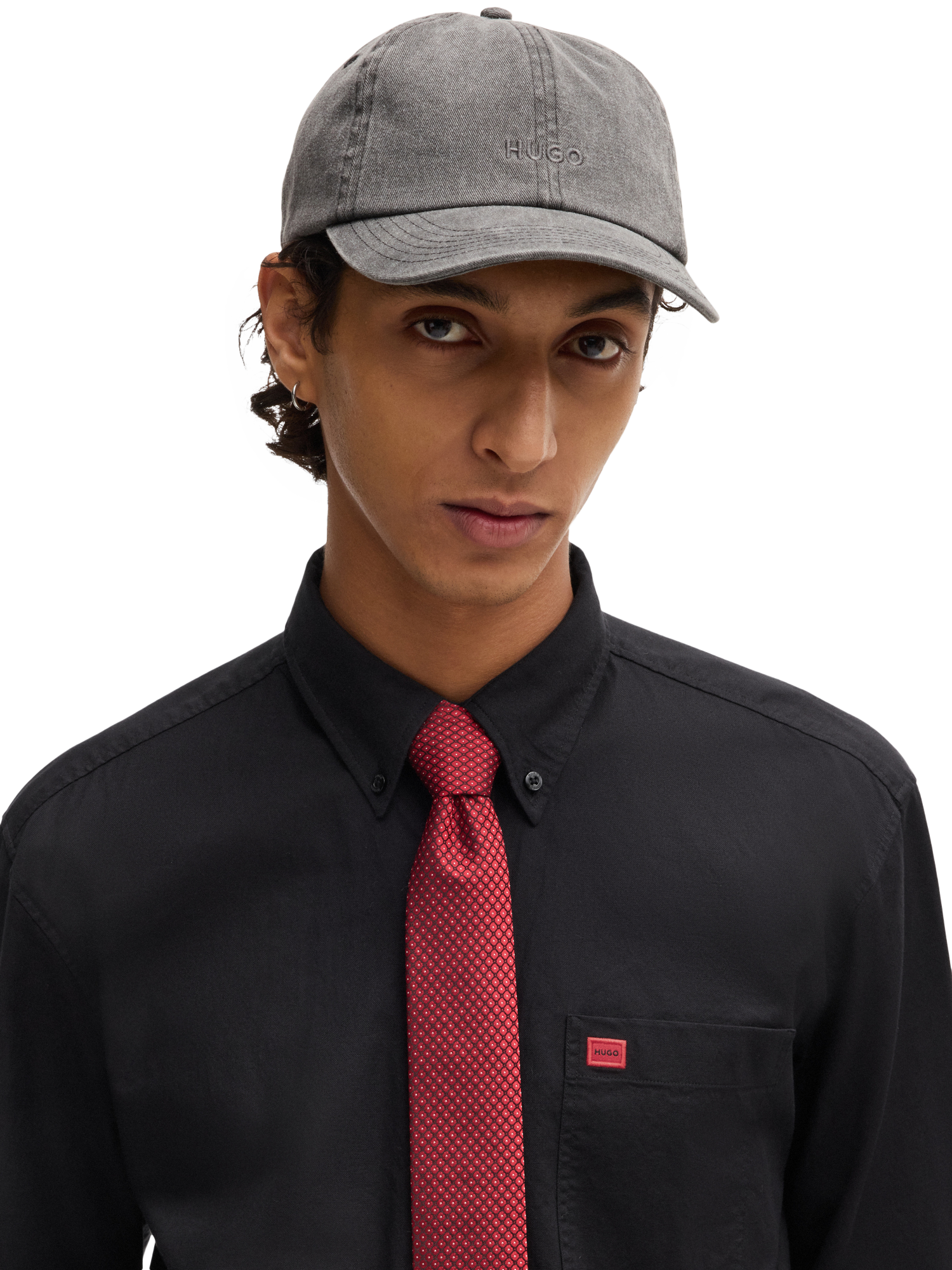 Product image 5 of 6, which shows HUGO Cotton Slim Fit Shirt, Black, L