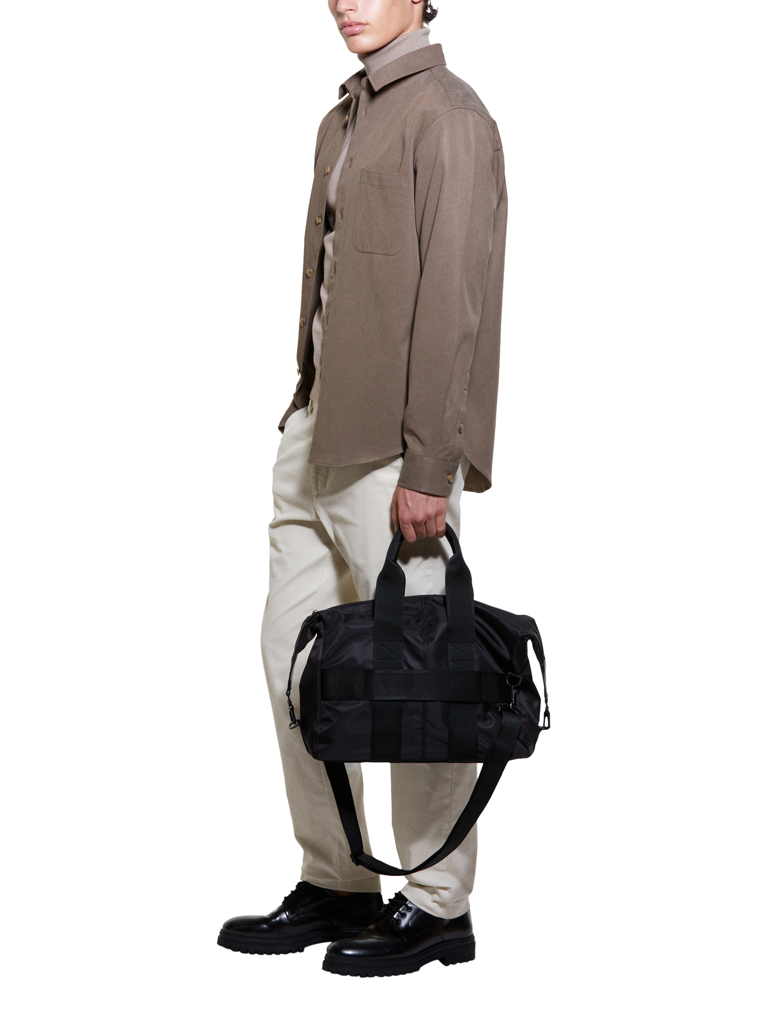 Product image 4 of 5, which shows SISLEY Cotton Blend Regular Fit Shirt, Brown, XXL