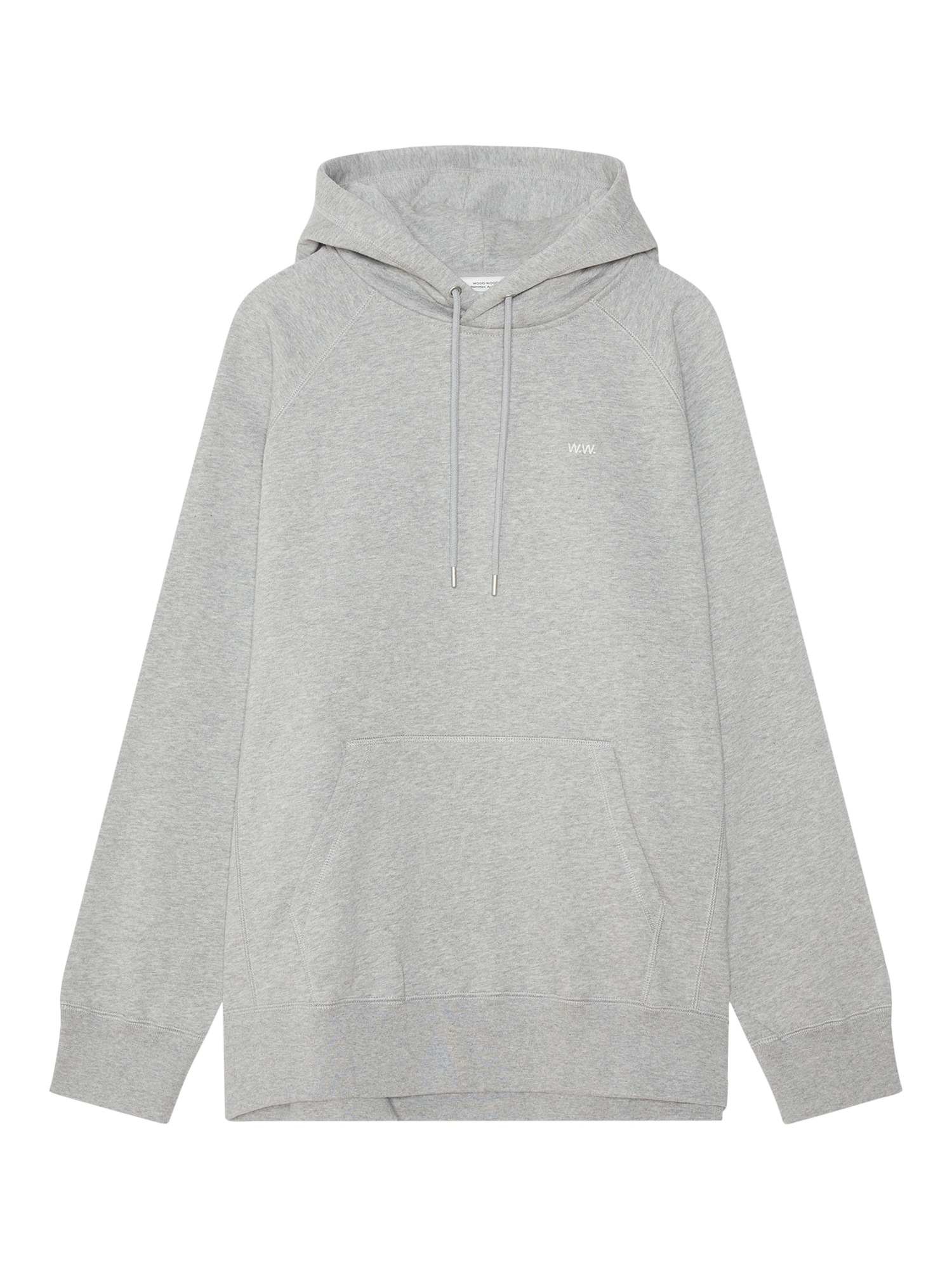 Product image 1 of 2, which shows WOOD WOOD Fred Cotton Hoodie, Grey Melange, S