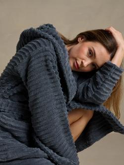 Bedfolk Unisex Ripple Robe - view 2, Ink