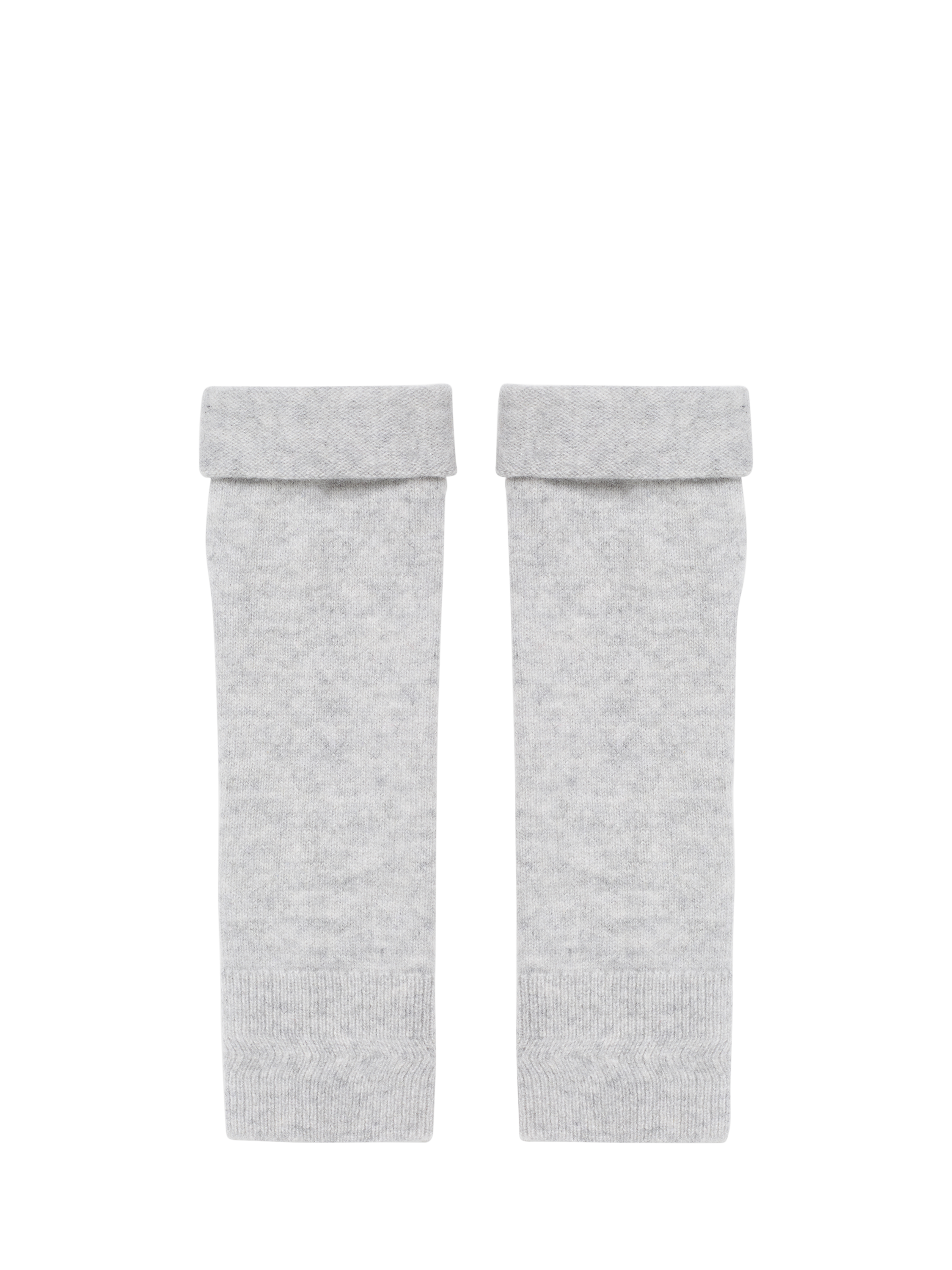 Product image 1 of 3, which shows Celtic & Co. Fingerless Pure Cashmere Gloves, Light Grey