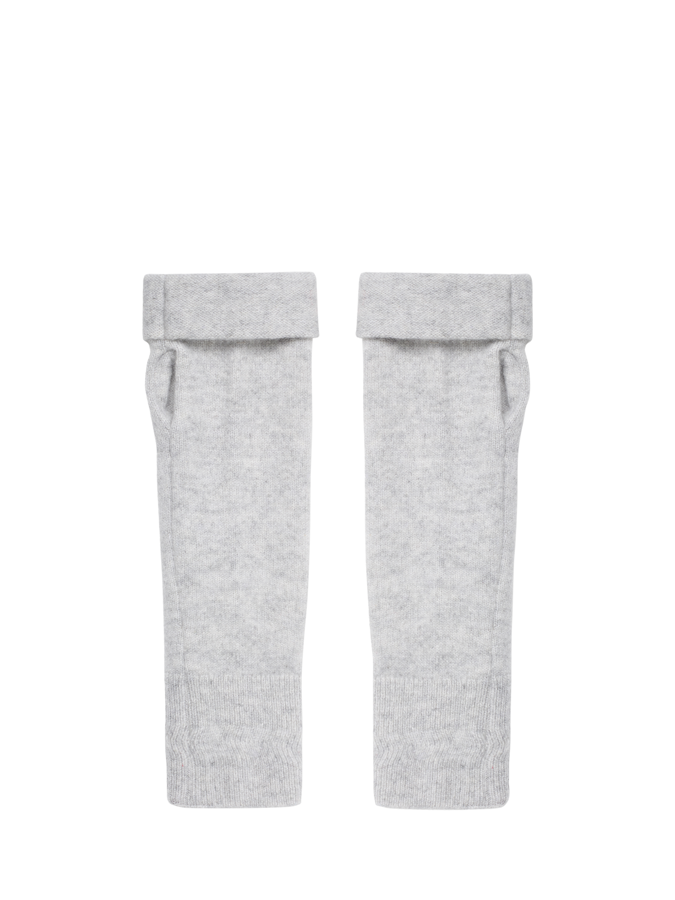 Product image 2 of 3, which shows Celtic & Co. Fingerless Pure Cashmere Gloves, Light Grey