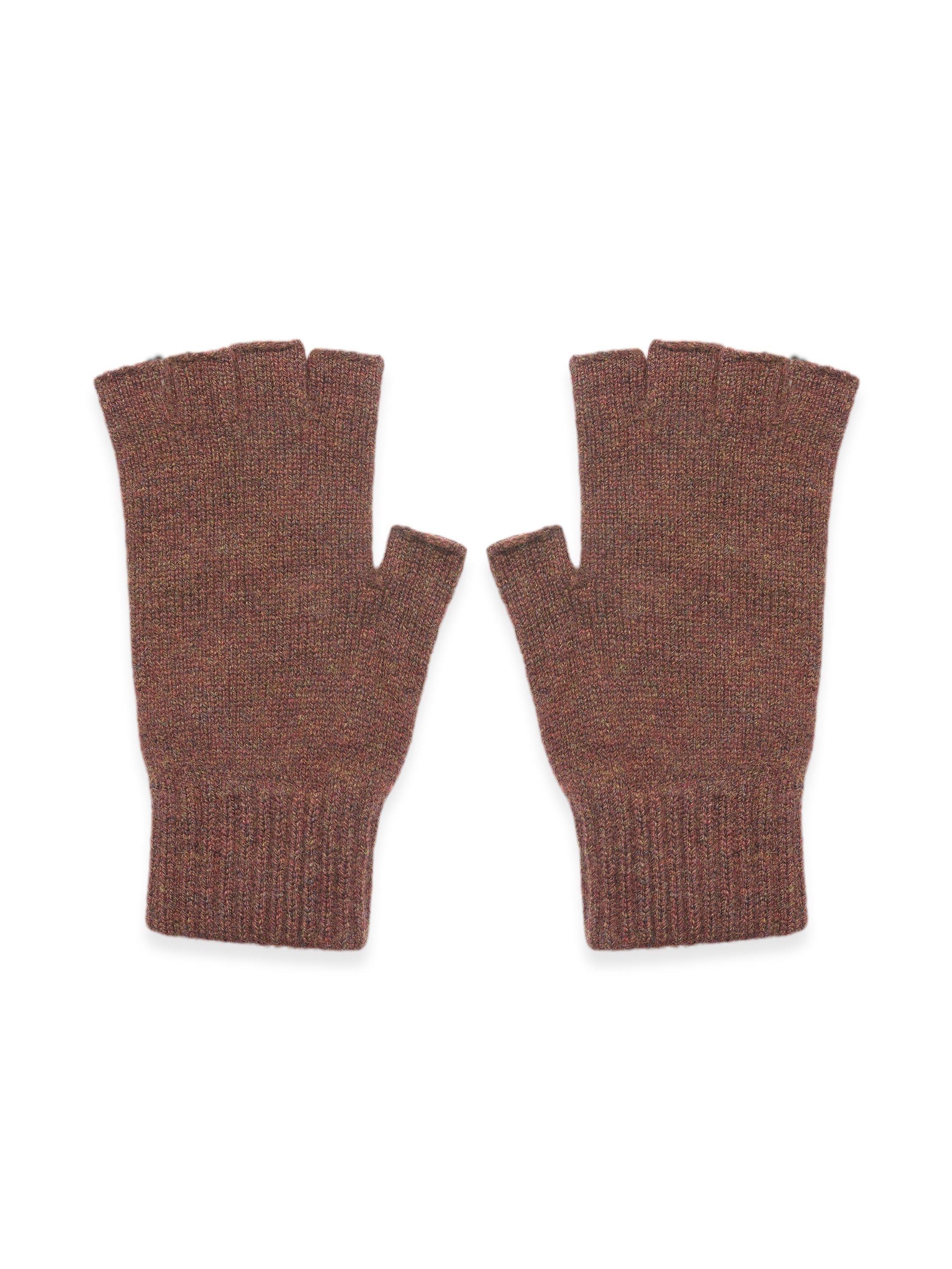 Celtic & Co. Super Soft Pure Wool Fingerless Gloves, Ember