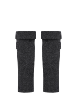 Celtic & Co. Fingerless Pure Cashmere Gloves, Charcoal