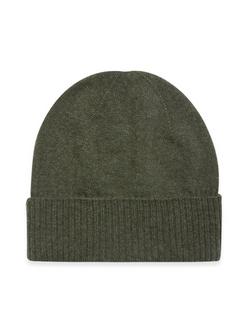 Celtic & Co. Super Soft Geelong Wool Beanie Hat, Dark Navy - view 2, Olive